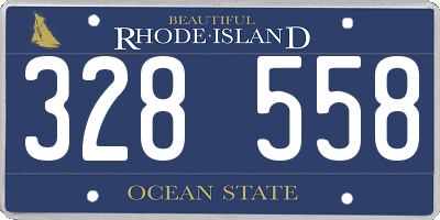 RI license plate 328558