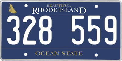 RI license plate 328559