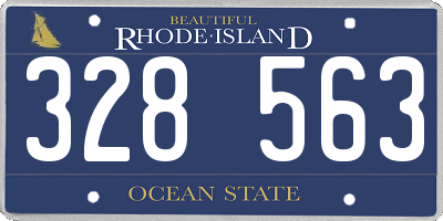 RI license plate 328563