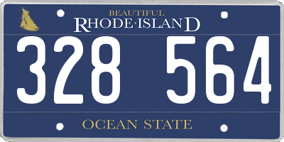 RI license plate 328564