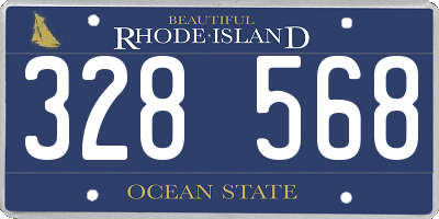 RI license plate 328568