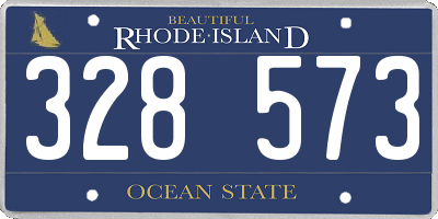 RI license plate 328573