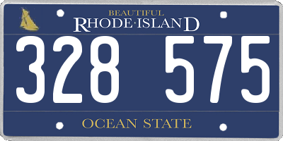 RI license plate 328575