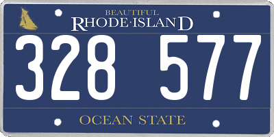 RI license plate 328577