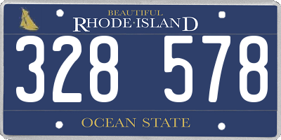 RI license plate 328578