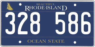 RI license plate 328586