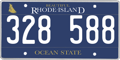 RI license plate 328588