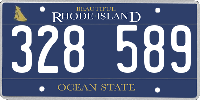 RI license plate 328589