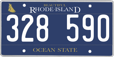 RI license plate 328590