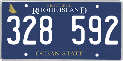 RI license plate 328592