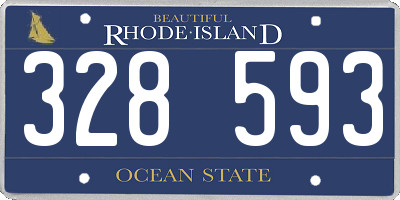 RI license plate 328593
