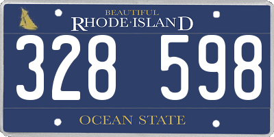 RI license plate 328598