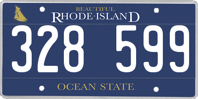 RI license plate 328599