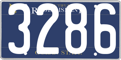 RI license plate 3286