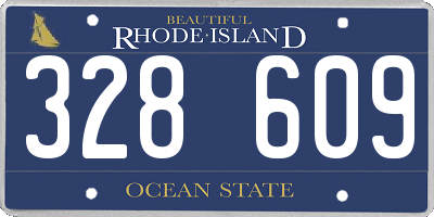 RI license plate 328609
