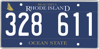RI license plate 328611