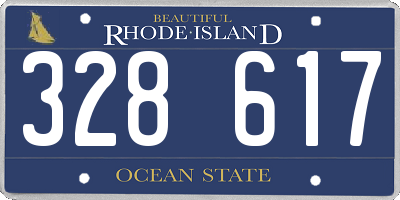 RI license plate 328617