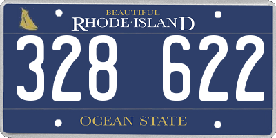 RI license plate 328622