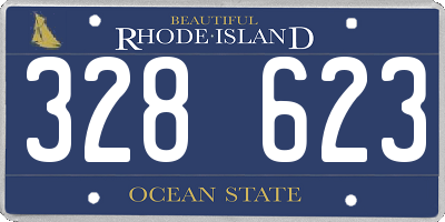 RI license plate 328623