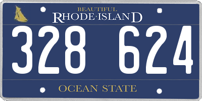 RI license plate 328624
