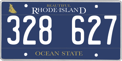 RI license plate 328627