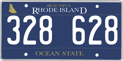 RI license plate 328628