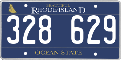 RI license plate 328629
