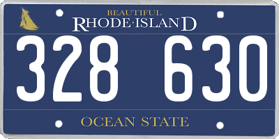RI license plate 328630