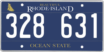 RI license plate 328631
