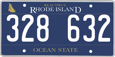 RI license plate 328632