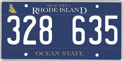 RI license plate 328635