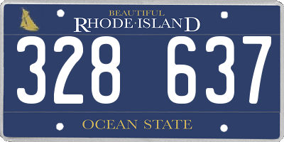 RI license plate 328637