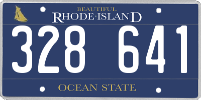 RI license plate 328641