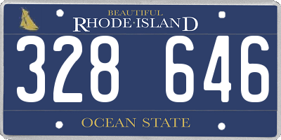 RI license plate 328646