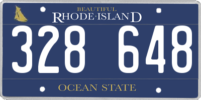 RI license plate 328648