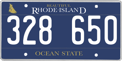 RI license plate 328650