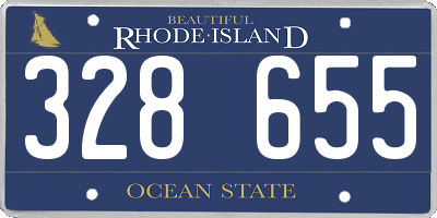RI license plate 328655