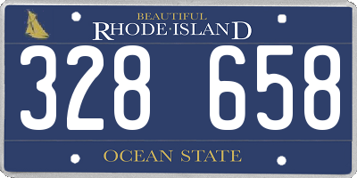 RI license plate 328658
