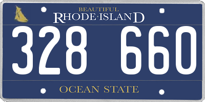 RI license plate 328660