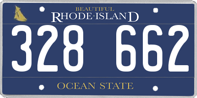 RI license plate 328662