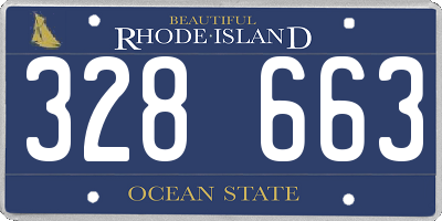 RI license plate 328663