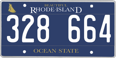 RI license plate 328664