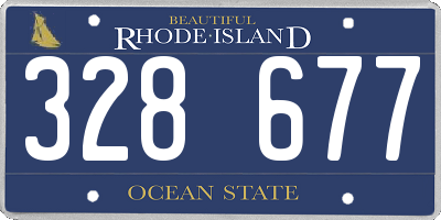RI license plate 328677