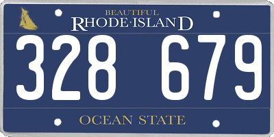 RI license plate 328679