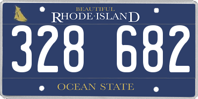 RI license plate 328682