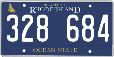RI license plate 328684