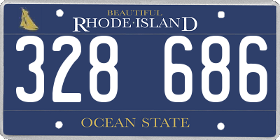 RI license plate 328686