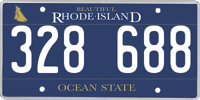 RI license plate 328688