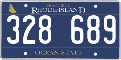 RI license plate 328689