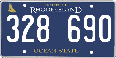 RI license plate 328690